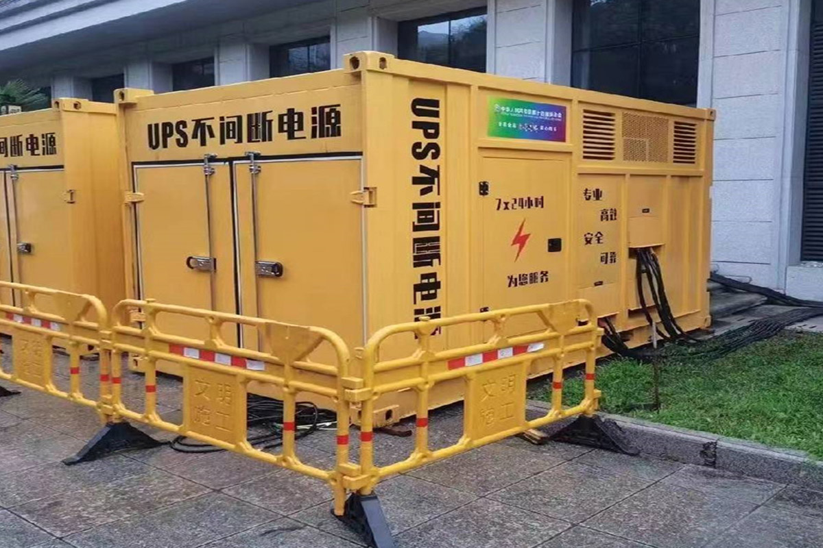 龙泉发电机租赁施工现场